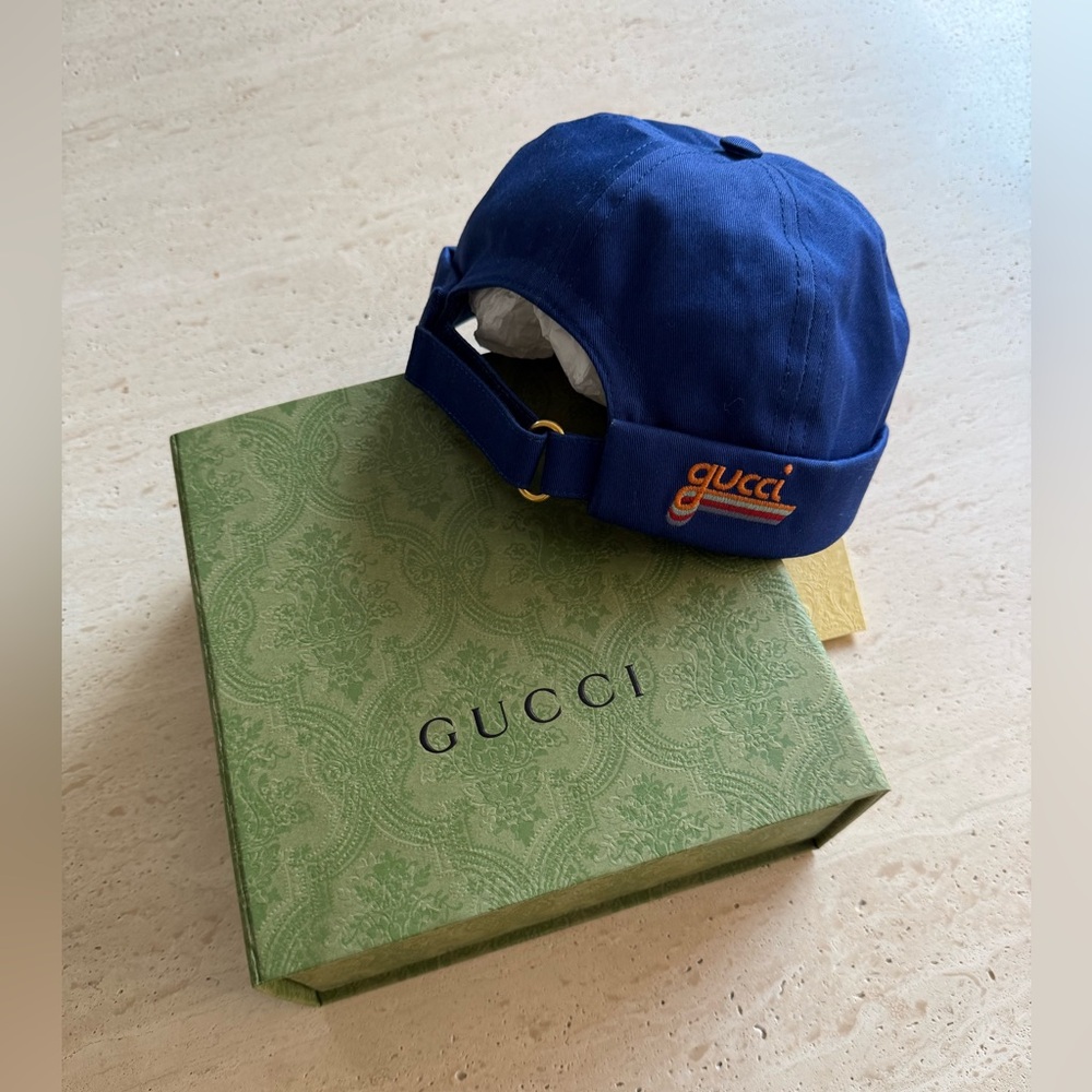 NWT GUCCI Kids Blue Ducker Cap - Hat Sz L / 56cm💙🌟